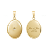 Oval Locket with Diamonds in 14K Gold Filled with Optional Engraving (30 x 16 mm - 38 x 23 mm)