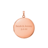 Plain Round Locket in Sterling Silver 18K Pink Gold Finish with Optional Engraving (14 mm - 32 mm)