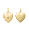 Heart Locket with Diamonds in 14K Gold Filled with Optional Engraving  (22 x 15 mm)