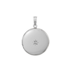 Round Locket with Diamonds in Sterling Silver with Optional Engraving (32 x 23 mm)