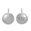 Round Locket with Diamonds in Sterling Silver with Optional Engraving (32 x 23 mm)