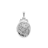 Hand Engraved Design Oval Locket in Sterling Silver  with Optional Engraving (35 x 24 mm)