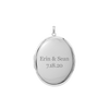 Plain Oval Locket in Sterling Silver with Optional Engraving (23 x 14 mm - 57 x 39 mm)