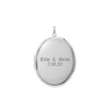 Plain Oval Locket in Sterling Silver with Optional Engraving (23 x 14 mm - 57 x 39 mm)