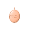 Plain Oval Locket in Sterling Silver 18K Pink Gold Finish with Optional Engraving (23 x 14 mm - 57 x 39 mm)