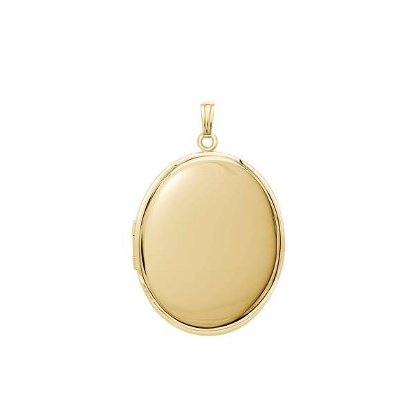 Plain Oval Locket in 14K Gold Filled with Optional Engraving (23 x 14 mm - 45 x 30 mm)