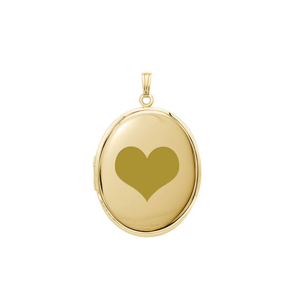 Plain Oval Locket in 14K Gold Filled with Optional Engraving (23 x 14 mm - 45 x 30 mm)