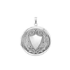 Hand Engraved Design Round Locket in Sterling Silver with Optional Engraving (42 x 33 mm)