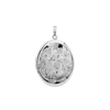 Hand Engraved Design Oval Locket in Sterling Silver with Optional Engraving (46 x 30 mm)