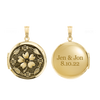 Antique Finish Embossed Round Locket in 14K Gold Filled with Optional Engraving (31 x 23 mm)