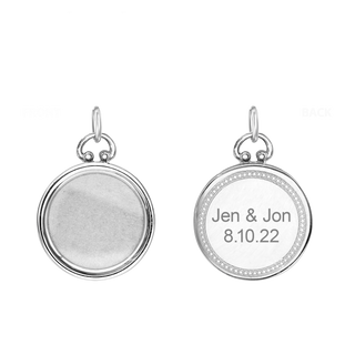 Round Half Locket in Sterling Silver with Optional Engraving (25 x 19 mm)