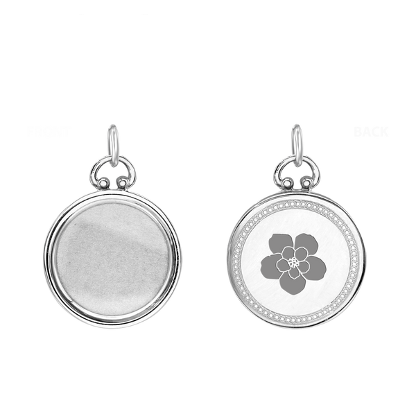 Round Half Locket in Sterling Silver with Optional Engraving (25 x 19 mm)