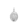 Embossed Oval Locket in Sterling Silver with Optional Engraving (30 x 17 mm)