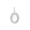 Hand Engraved Design Oval Locket in Sterling Silver with Optional Engraving (23 x 14 mm)