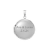 Plain Round Locket in Sterling Silver with Optional Engraving (20 x 14 mm - 42 x 32 mm)