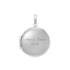 Plain Round Locket in Sterling Silver with Optional Engraving (20 x 14 mm - 42 x 32 mm)