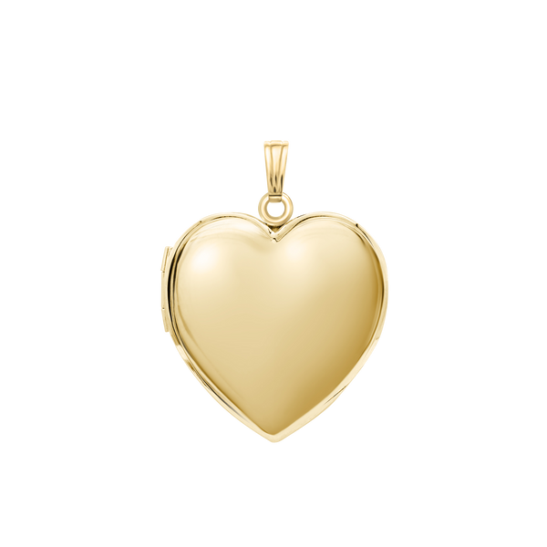 Plain Heart Locket in 14K Gold Filled with Optional Engraving (20 x 13 mm - 30 x 23 mm)