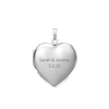 Plain Heart Locket in Sterling Silver with Optional Engraving (22 x 15 mm - 34 x 26 mm)