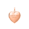 Plain Heart Locket in Sterling Silver 18K Pink Gold Finish with Optional Engraving (22 x 15 mm - 34 x 26 mm)