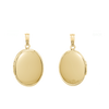 Plain Oval Locket in 14K Gold Filled with Optional Engraving (23 x 14 mm - 45 x 30 mm)