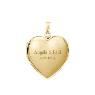 Plain Heart Locket in 14K Gold Filled with Optional Engraving (20 x 13 mm - 30 x 23 mm)