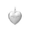 Plain Heart Locket in Sterling Silver with Optional Engraving (22 x 15 mm - 34 x 26 mm)