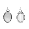 Oval Half Locket in Sterling Silver with Optional Engraving (30 x 16 mm)