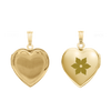 Hand Engraved Design Heart Locket in 14K Gold Filled with Optional Engraving (28 x 19 mm)