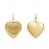 Hand Engraved Design Heart Locket in 14K Gold Filled with Optional Engraving (28 x 19 mm)
