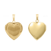 Hand Engraved Design Heart Locket in 14K Gold Filled with Optional Engraving (28 x 19 mm)