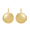 Plain Round Locket in Sterling Silver 18K Yellow Gold Finish with Optional Engraving (14 mm - 32 mm)