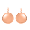 Plain Round Locket in Sterling Silver 18K Pink Gold Finish with Optional Engraving (14 mm - 32 mm)