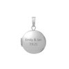 Plain Round Locket in Sterling Silver with Optional Engraving (20 x 14 mm - 42 x 32 mm)