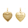 Heart Locket with Diamonds in 14K Gold Filled  with Optional Engraving (28 x 19 mm)