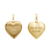 Heart Locket with Diamonds in 14K Gold Filled  with Optional Engraving (28 x 19 mm)