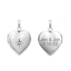 Heart Locket with Diamonds in 14K Gold with Optional Engraving (13 mm - 15 mm)