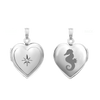 Heart Locket with Diamonds in 14K Gold with Optional Engraving (13 mm - 15 mm)