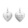 Heart Locket with Diamonds in 14K Gold with Optional Engraving (13 mm - 15 mm)