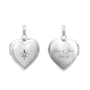 Heart Locket with Diamonds in 14K Gold with Optional Engraving (13 mm - 15 mm)