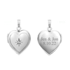 Heart Locket with Diamonds in 14K Gold with Optional Engraving (13 mm - 15 mm)