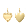 Embossed Heart Locket in 14K Gold Filled with Optional Engraving (20 x 13 mm)