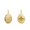 Oval Locket with Diamonds in 14K Gold with Optional Engraving (13 x 10 mm - 16 x 13 mm)