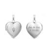 Heart Locket with Diamonds in 14K Gold with Optional Engraving (13 mm - 15 mm)