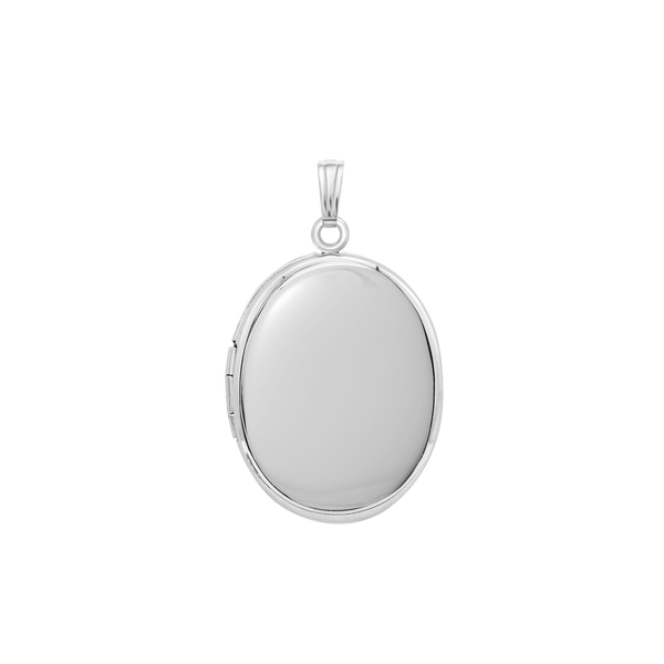 Plain Oval Locket in 14K Gold with Optional Engraving (13 x 10 mm - 21 x 16 mm)