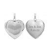 Hand Engraved Design Heart Locket in Sterling Silver with Optional Engraving (31 x 22 mm)