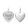 Hand Engraved Design Heart Locket in Sterling Silver with Optional Engraving (31 x 22 mm)