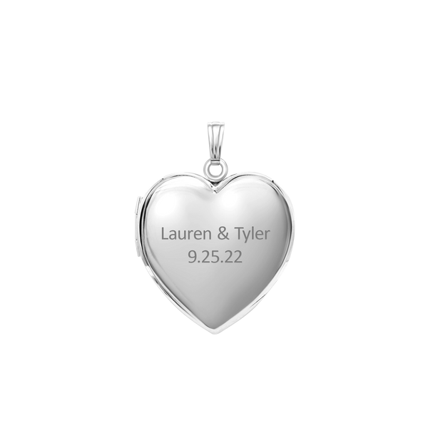 Plain Heart Locket in 14K Gold with Optional Engraving (13 mm - 19 mm)