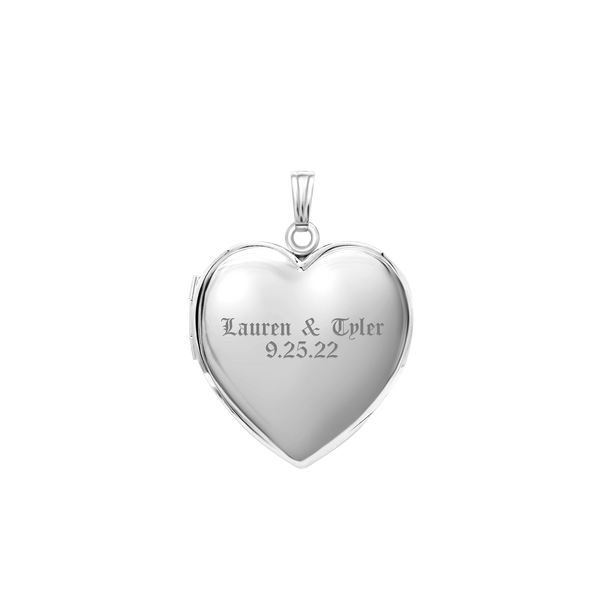 Plain Heart Locket in 14K Gold with Optional Engraving (13 mm - 19 mm)