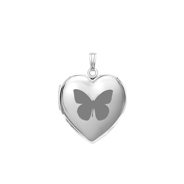 Plain Heart Locket in 14K Gold with Optional Engraving (13 mm - 26 mm)