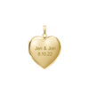 Plain Heart Locket in 14K Gold with Optional Engraving (13 mm - 19 mm)